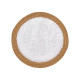 TAPPETO JUTA ANTISCIVOLO RDND PELO BIANCO 100CM