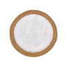ROUND NON-SLIP JUTE RUG WHITE PILE 100CM