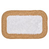 ALFOMBRA YUTE ANTIDESLIZANTE RECT BLANCO 80X50CM