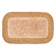 RECTANGULAR NON-SLIP JUTE RUG BEIGE PILE 80X50CM