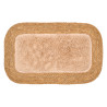 RECTANGULAR NON-SLIP JUTE RUG BEIGE PILE 80X50CM