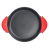 30 cm black aluminum paella pan with handles