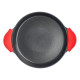 35 cm black aluminum paella pan with handles