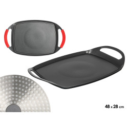48 CM BLACK GRIDDLE WITH MARBLE FINISH