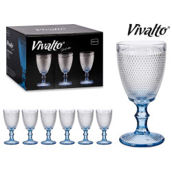 COUPE À VIN COBALT À PIED BLEU 330ML