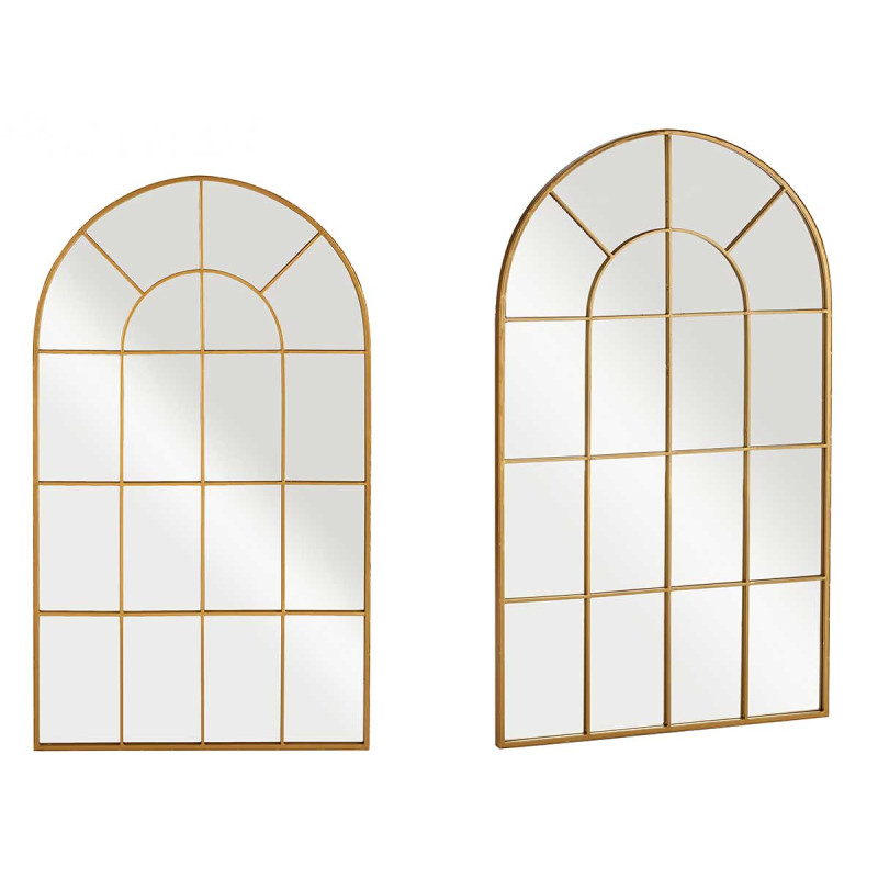 GOLD CURVED WINDOW MIRROR 120X70CM