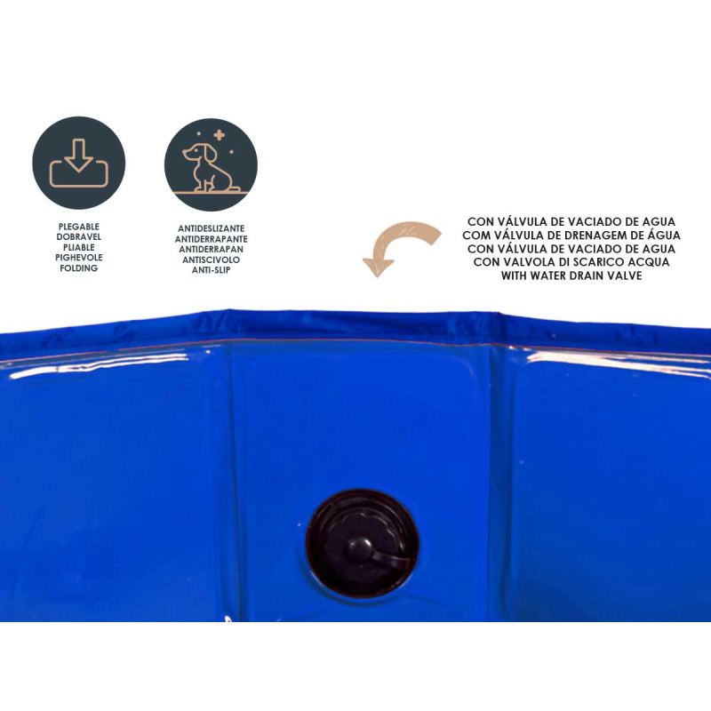 PISCINA PARA CÃES POLIESTER 120X30CM 