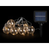 SOLAR STRING LIGHT WITH 10 LARGE BULBS WARM WHITE