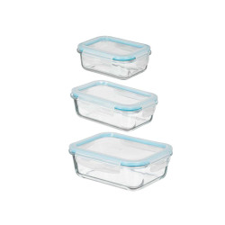 SET 3 CONTENITORI ERMETICI RETTANGOLARI