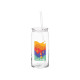 BICCHIERE VETRO COPERCHIO CANNUCCIA BIBITE 600ML