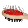 BROSSE DOUBLE MASCOTE MANCHE BOIS