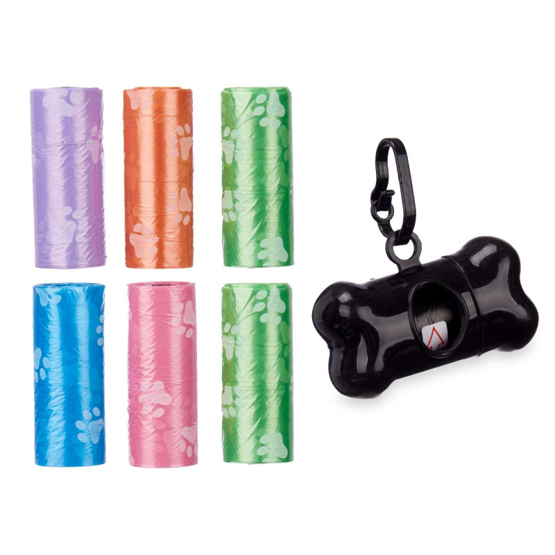 SET 7 ROTOLI SACCHETTI PET DISPENSER 15 PZ