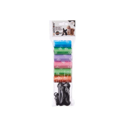 SET 7 ROLLOS BOLSA MASCOTA DISPENSADOR 15 UDS