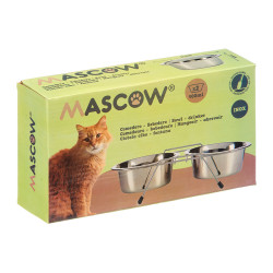 CONJ 2 COMEDOUROS AÇO ANIMAL ESTIMAÇÃO 400ML 