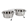 SET 2 800ML STEEL PET FEEDERS 