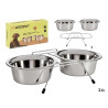 SET 2 COMEDEROS ACERO MASCOTA 2600ML