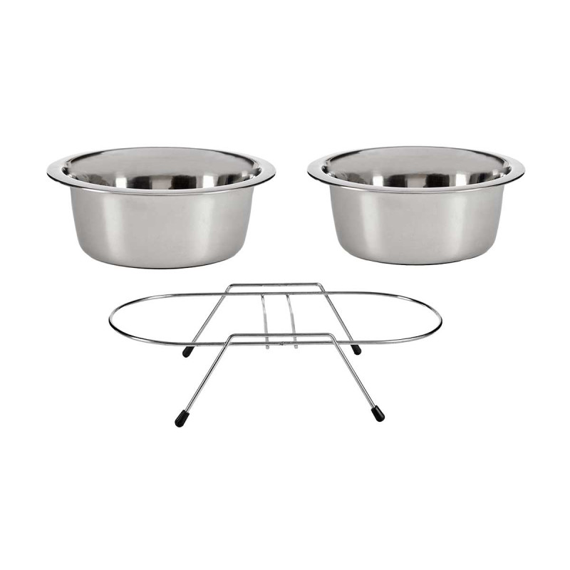 SET 2 CIOTOLE ACCIAIO ANIM DOMESTICO 2600ML