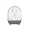 METAL ARCH CAGE WHITE GREY
