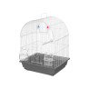 ROUND METAL CAGE WHITE AND GREY