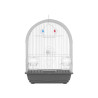 ROUND METAL CAGE WHITE AND GREY