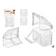 SET 2 COMEDEROS RECTANG ACCESORIO JAULA TRANSP