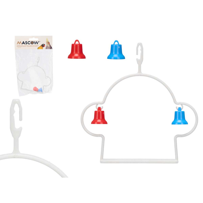 COLUMPIO CASCABELES ACCESORIO JAULA BLANCO