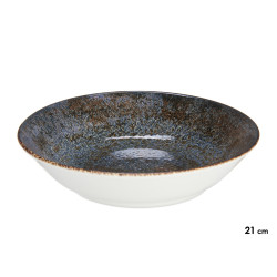 ASSIETTE CREUSE PORCELAINE 21CM FONCÉE