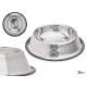 COMEDERO MASCOTA METALICO 22CM HUELLAS GOMA
