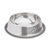 METAL PET FEEDER 18CM FOOTPRINTS RUBBER