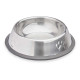 COMEDERO MASCOTA METALICO 16CM HUELLAS GOMA