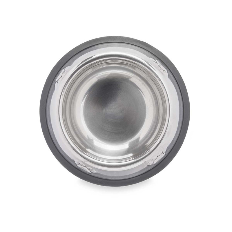 COMEDOURO METALICO 16CM PEGADAS C ANTIDERRAPANTE