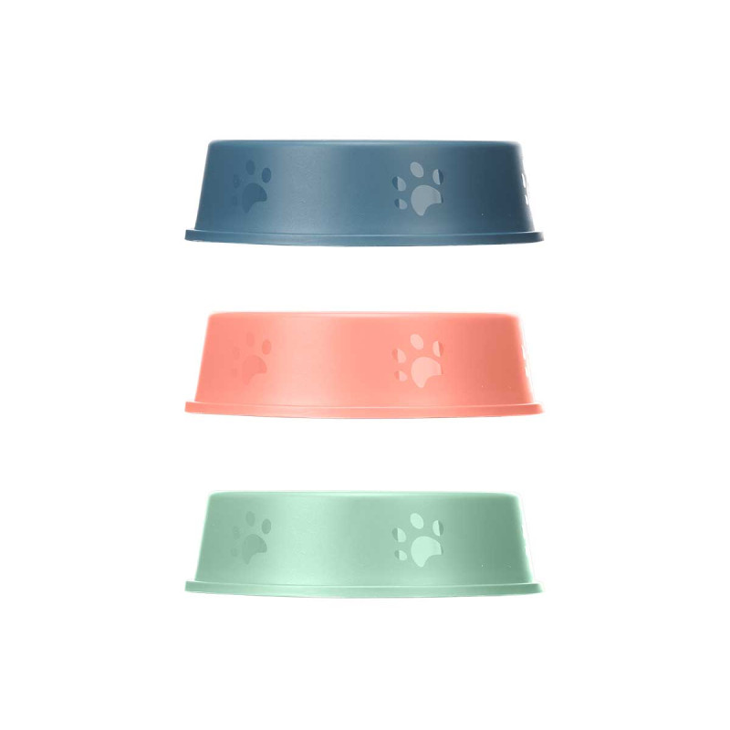 COMEDOURO PLASTICO PEGADAS 18CM SORT 3