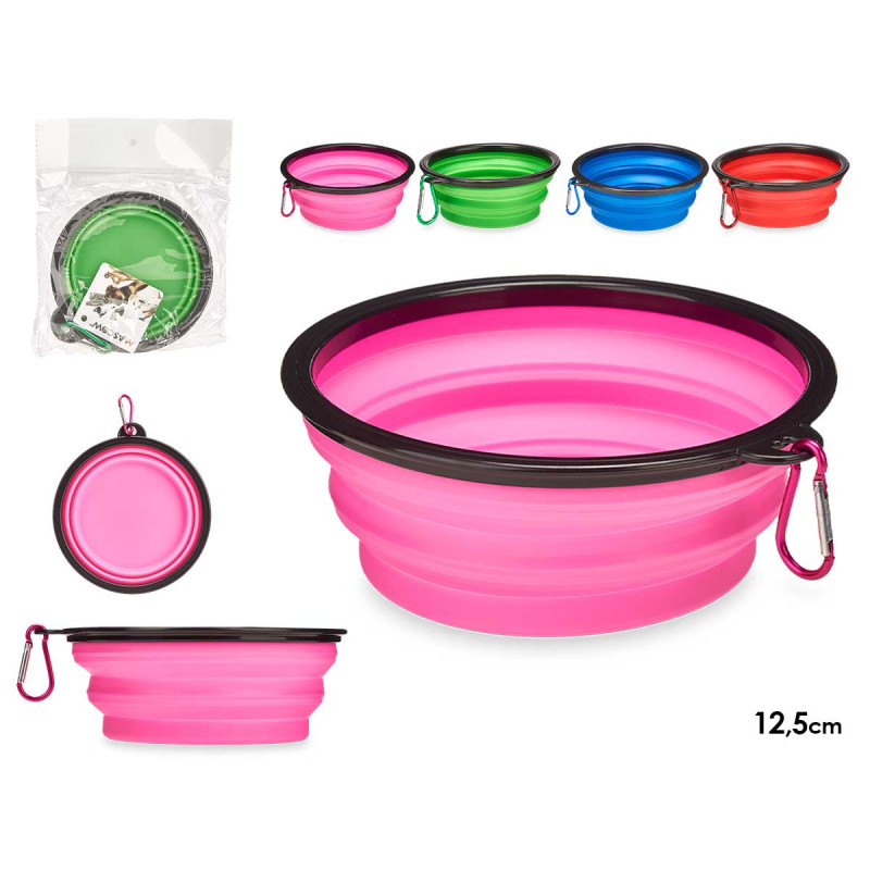 MANGIATOIA SILICONE PIEGHEVOLE 12,5CM ASS 4