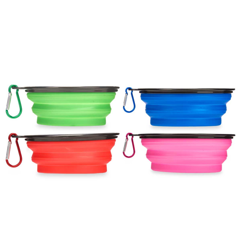 MANGIATOIA SILICONE PIEGHEVOLE 12,5CM ASS 4