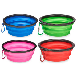 MANGEOIRE ABREUVOIR SILICONE PLIANT 17,5CM ASSORT4