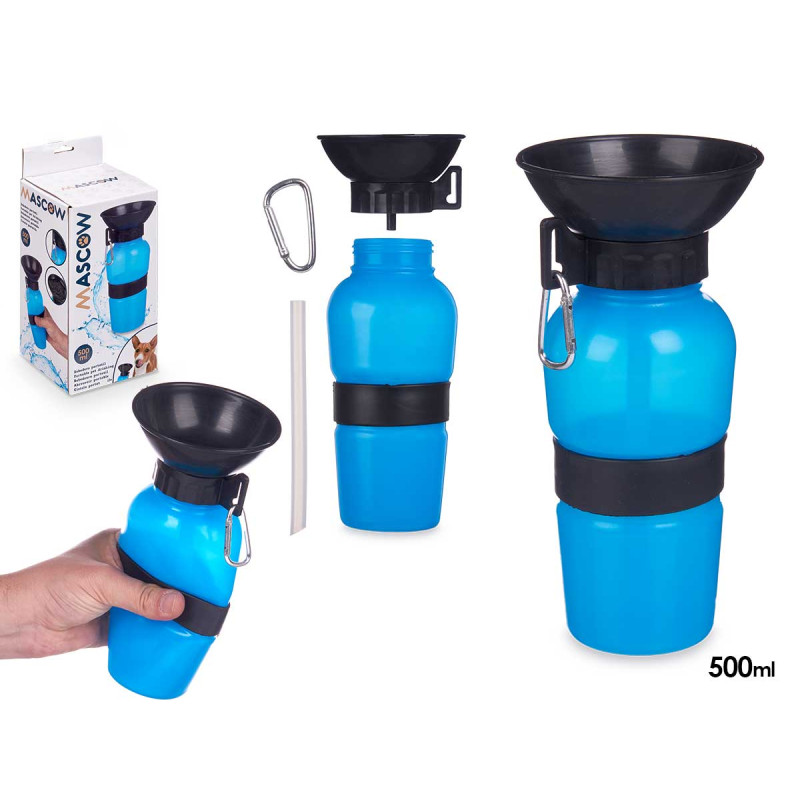 ABREUVOIR PORTABLE 500ML NOIR BLEU MIXTE