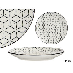 BLACK GREEK DINNER PLATE 24CM