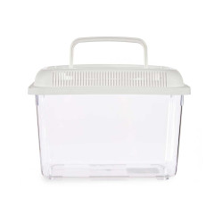 WHITE 24X17CM MEDIUM FISH TANK WITH HANDLE
