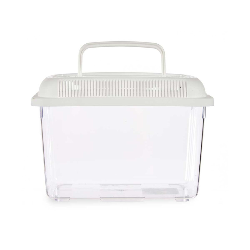 PECERA MEDIANA 24X17CM BLANCA CON ASA