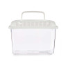 WHITE 24X17CM MEDIUM FISH TANK WITH HANDLE