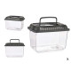 ANTHRACITE 24X17CM MEDIUM FISH TANK WITH HANDLE 
