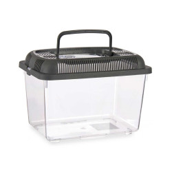ANTHRACITE 24X17CM MEDIUM FISH TANK WITH HANDLE 