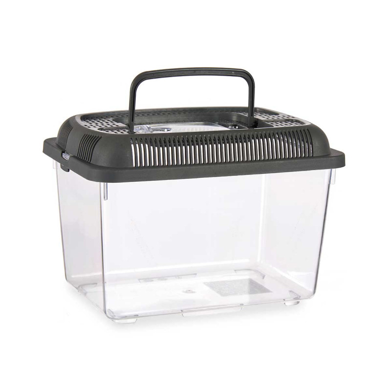 ANTHRACITE 24X17CM MEDIUM FISH TANK WITH HANDLE 