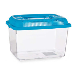 PECERA MEDIANA 24X17CM AZUL CON ASA