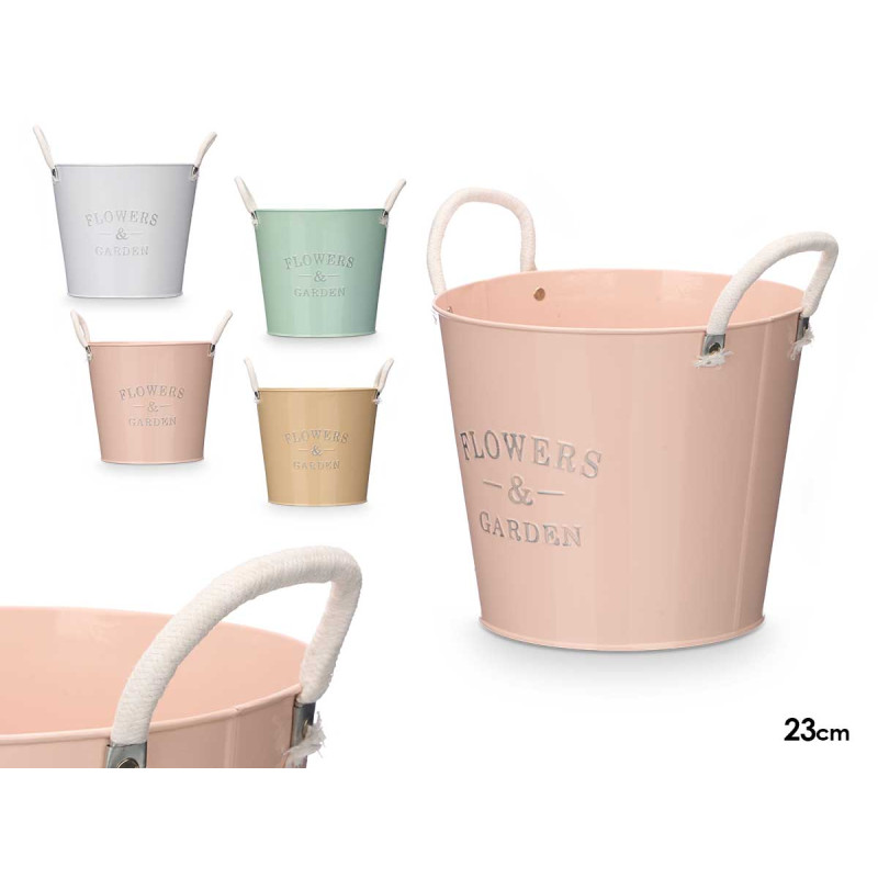 VASO MANICI BIANCHI ASS 4 COLORI DIAM 23