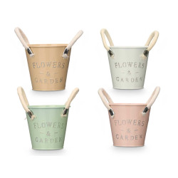 PLANTPOT HANDLES WHITE ASSORTED 4 DIAMETER 11