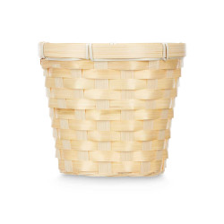 CUBRE MACETAS REDONDO BAMBU TRENZADO 15CM