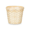 VASO DECORATIVO REDONDO BAMBU TRANÇADO 19CM