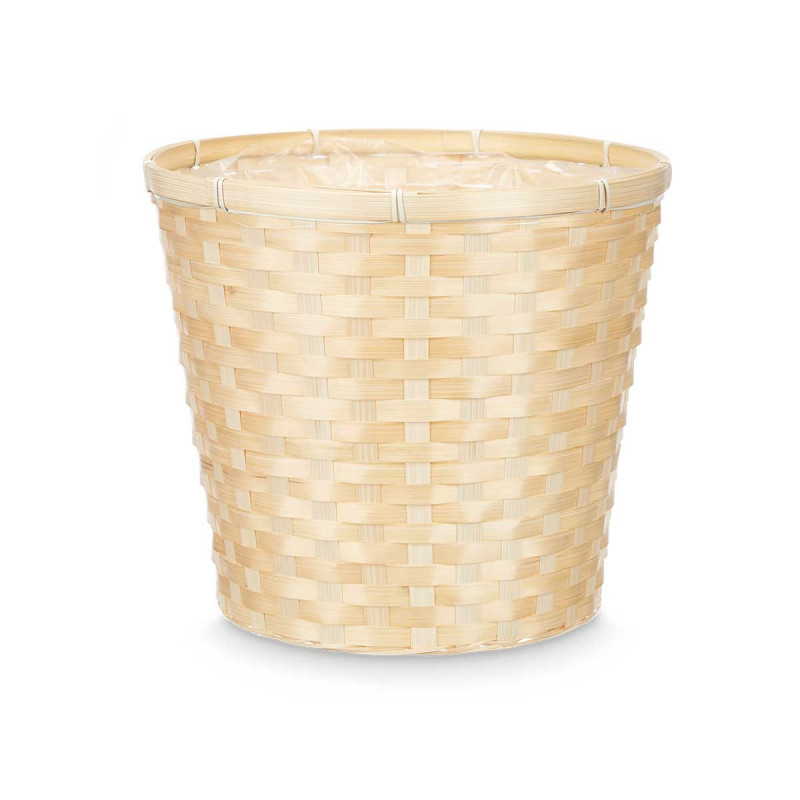 CACHE-POT ROND EN BAMBOU TRESSÉ 31CM