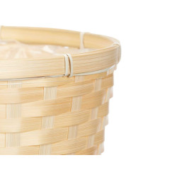 ROUNDED BAMBOO BRAIDED POT COVER 31CM 